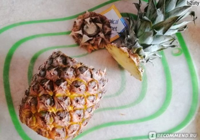 Отрезанная голова у ананаса