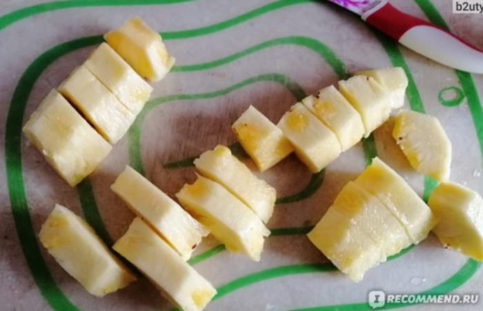 Порционные куски из мякоти ананаса